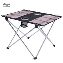 ALDI STYLE ULTRALIGHT CAMPING TABLE NYLON BREATHABLE MESH FOLDABLE TABLE WITH CUP HOLDER foldable outdoor table